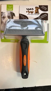 מברשת נירוסטה ידית גומי לכלב בינוני / גדול