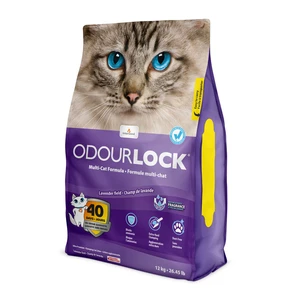 ODOURLOCK אודור לוק חול מתגבש בניחוח לבנדר לחתול 12 ק״ג